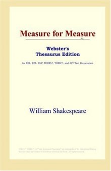 Measure for Measure (Webster's Thesaurus Edition)