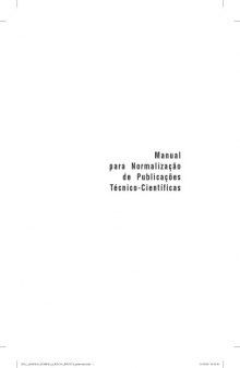 Manual para Normalização de Publicações Técnico-Científicas