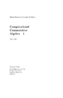 Computational Commutative Algebra 1 (CoCoA)