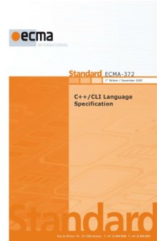 ECMA-372 Standard - C++-CLI Language Specification, First Edition