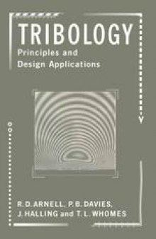 Tribology: Principles and Design Applications