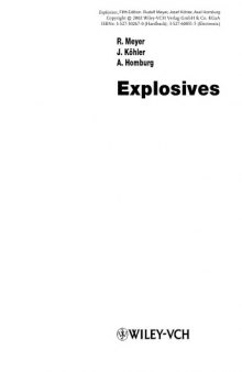 Explosives, Fifth, Completely Revised Edition