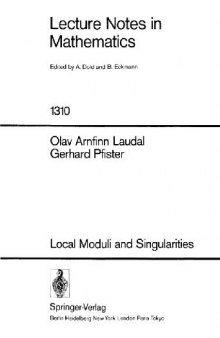 Local Moduli and Singularities