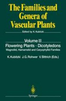 Flowering Plants · Dicotyledons: Magnoliid, Hamamelid and Caryophyllid Families