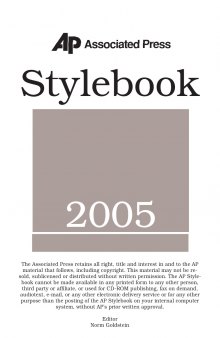 AP Stylebook and Briefing on Media Law