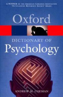 Oxford Dictionary of Psychology, Colman, A.M.