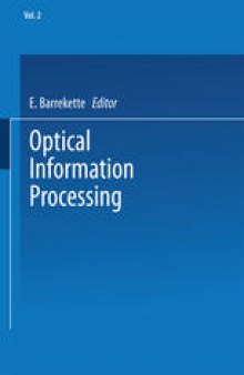 Optical Information Processing: Volume 2