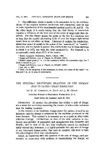 The Spectral Erythemic Reaction of the Human Skin to Ultra-Violet Radiation