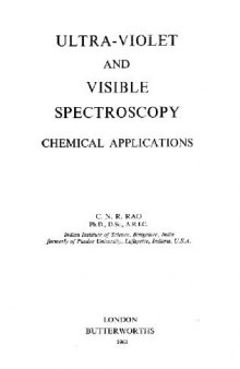 Ultra-Violet and Visible Spectroscopy: Chemical Applications