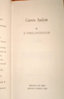 Convex analysis