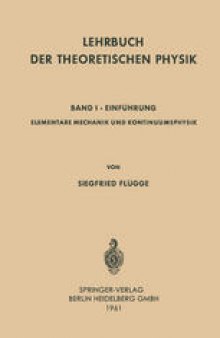 Lehrbuch der Theoretischen Physik: Band I · Einführung