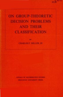 On group-theoretic decision problems and their classification