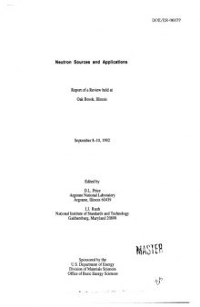 Neutron Sources and Applications