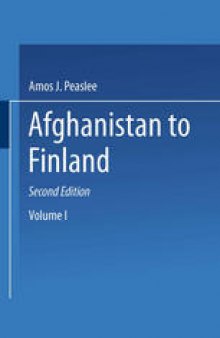 Constitutions of Nations: Volume I: Afghanistan to Finland