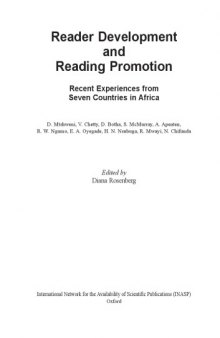 Reader Development and Reading Promotion: Recent Experiences from Seven Countries in Africa