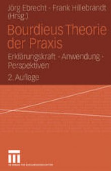 Bourdieus Theorie der Praxis: Erklärungskraft · Anwendung · Perspektiven