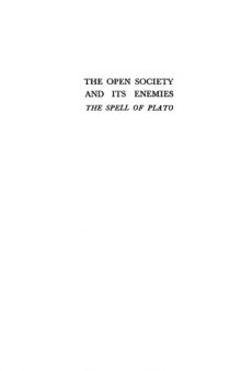 The Open Society and its Enemies: The Spell of Plato. (Vol. 1)