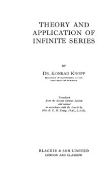 Theory and application of infinite series