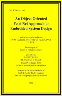 An Object Oriented Petri Net Approach to Embedded System Design (Tik-Schriftenreihe) English