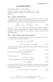 Particle Physics - Kinematics and Cross-Sectional Formulae [articles]