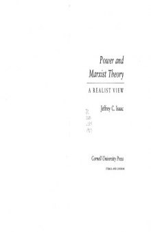 Power and Marxist Theory: A Realist View