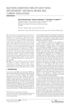 electron ionization time-of-flight mass spectrometry- historical review and current applications