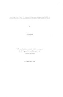Computations for algebras and group representations [PhD thesis]