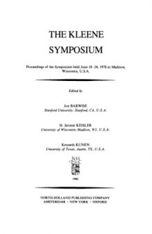 The Kleene Symposium: Proceedings Madison, 1978