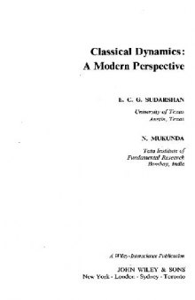 Classical dynamics: a modern perspective