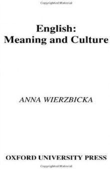 English: Meaning and Culture