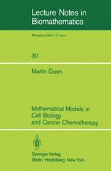 Mathematical Models in Cell Biology and Cancer Chemotherapy