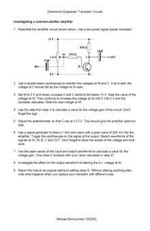 Electronics explained.Transistor circuits