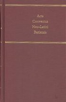 Acta Conventus Neo-Latini Bariensis : proceedings of the ninth International Congress of Neo-Latin Studies, Bari, 29 August to 3 September, 1994