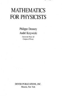 Mathematics for Physicists