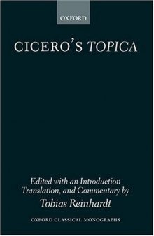 Cicero's Topica: Edited with an Introduction, Translation, and Commentary (Oxford Classical Monographs)  