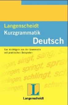 Langenscheidts Kurzgrammatik Deutsch