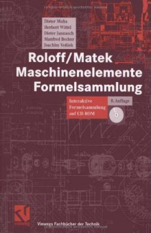 Roloff / Matek Maschinenelemente. Formelsammlung
