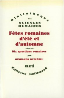 Fêtes romaines d’été et d’automne