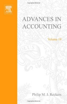 Advances in Accounting, Volume 19 (Advances in Accounting)