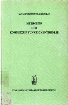 Methoden der komplexen Funktionentheorie