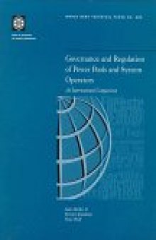 Governance and regulation of power pools and system operators: an international comparison