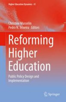 Reforming Higher Education: Public Policy Design and Implementation