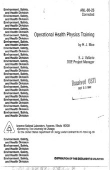 Operational Health Physics Training