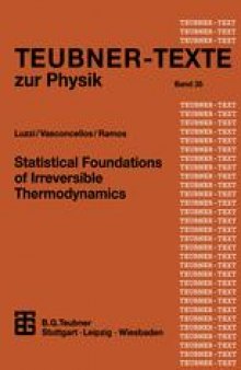 Statistical Foundations of Irreversible Thermodynamics