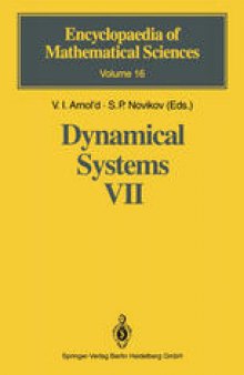 Dynamical Systems VII: Integrable Systems Nonholonomic Dynamical Systems