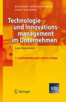 Technologie- und Innovationsmanagement im Unternehmen: Lean Innovation