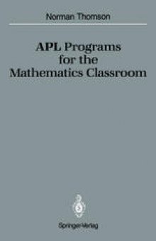 APL Programs for the Mathematics Classroom