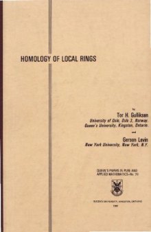 Homology of Local Rings