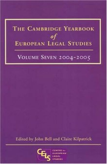 Cambridge Yearbook of European Legal Studies. Volume 07, 2004-2005