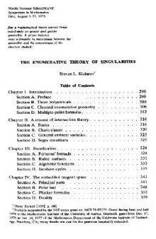 Enumerative theory of singularities Symposium Math